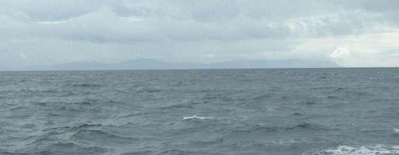 Malin sea area this morning, looking toward Northern Ireland