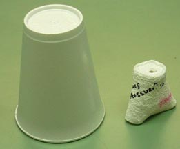 The pressure effect on a polystyrene cup (see yesterday’s blog)