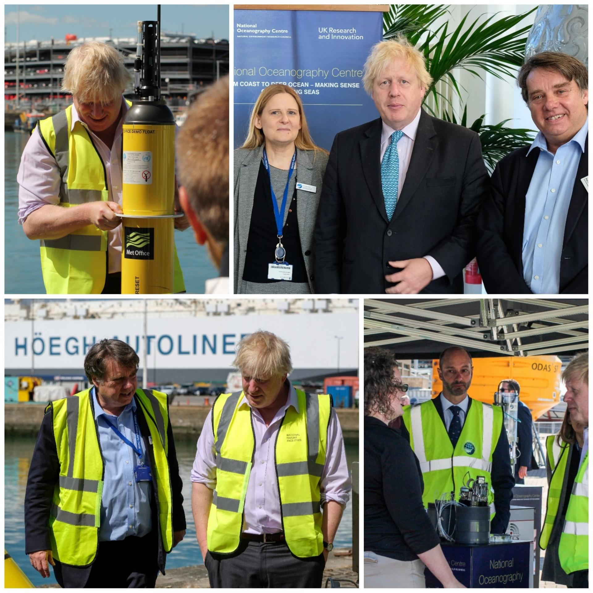 Foreign Secretary Boris Johnson, on a visit to the NOC in Southampton