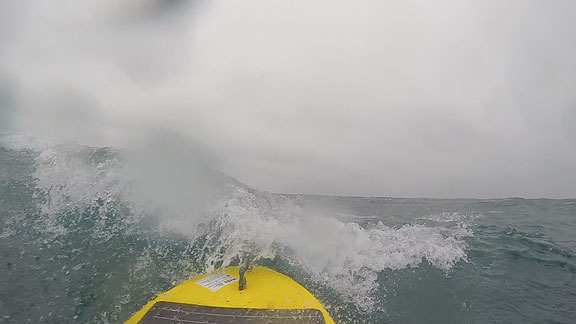 Waveglider in rough seas