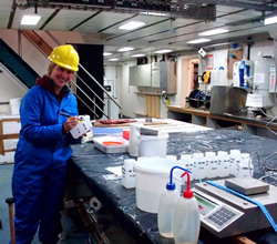 Juliette preparing to process a multicore