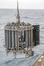 pH sensor on CTD frame