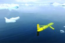 A submarine glider in Antarctic waters