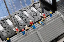 WireWall demo rig with mascots