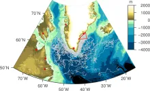 Surface driter trajectories in north Atlantic