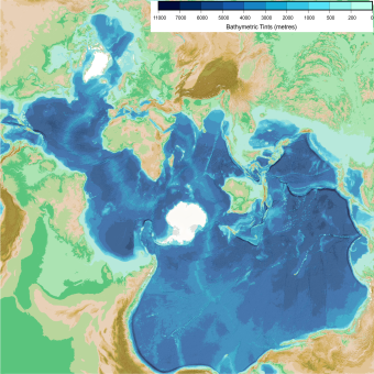 Imagery based on the GEBCO_2023 global bathymetric grid, www.gebco.net