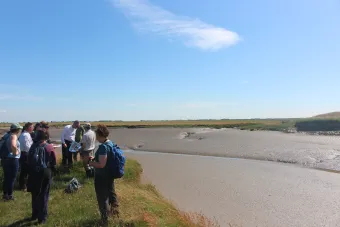 Co-Opt team and colleagues by one of the breaches at Hesketh Out Marsh in the Ribble Estuary, which was one of the project’s case studies