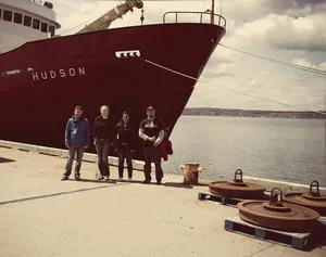 The team alongside CCGS Hudson