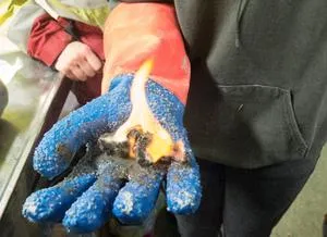 Methane hydrate recovered from ocean sediments off Svalbard