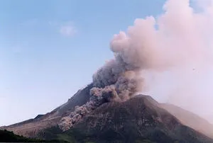 Soufriere Hills volcano in Montserrat (image: www.geo.mtu.edu)
