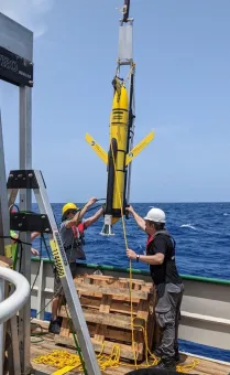 Deployment of a glider during the expedition