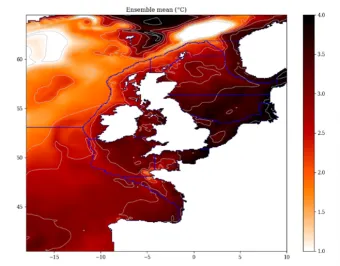 Projected annual mean Sea Surface Temperature change between 2000–2019 and 2079–98.