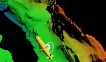 AUV mapping canyon walls