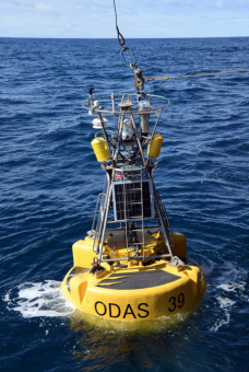 The PAP Observatory buoy on the ocean surface