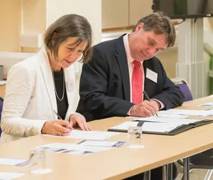 Prof. Janet Beer of the University of Liverpool and Prof. Ed Hill of the NOC