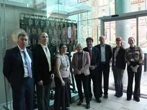 Angela Eagle MP visits the tide predicting machines exhibition at the NOC