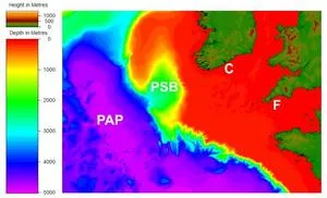 RRS  James Cook cruise 062 area of operations [F: Falmouth, C: Cork, PSB: Porcupine Seabight, PAP: Porcupine Abyssal Plain]