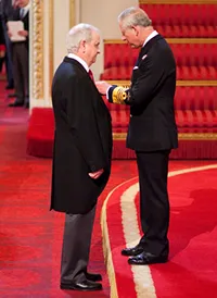 Phil Woodworth receiving his MBE (British Ceremonial Arts Ltd)  