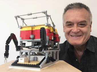 The NOC's Rob Curry with his LEGO Deep Sea Robot Model