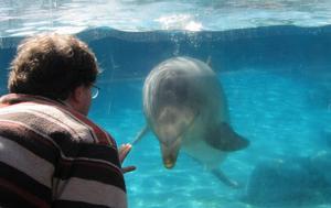 Tim Leighton with dolphin