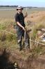 Extracting cores from a marsh in southern New Zealand (courtesy: Prof Gehrels)