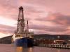 The scientific drilling ship JOIDES Resolution docked in Hobart, Tasmania (photo: John Beck, IODP)