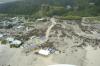 Aftermath of debris flow at Matata (Aerial photograph courtesy Whakatane Beacon)