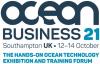 Ocean Business 2021 logo "The hands on ocean technology exhibition and training forum"