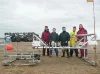 The SEDbed frame with members of the deployment team (from left: Terry Doyle, Ben Moate, Richard Cooke, Danny McLaughlin, Emlyn Jones)