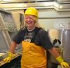 Dr Denise Smythe-Wright in her famous yellow gear sets to work on CTD samples