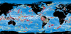 The ocean and atmosphere circulations shown in this example are simulated by an advanced computer model developed jointly by scientists at the UK Met Office and the National Oceanography Centre.