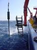 Deployment of a sediment corer from RV Meteor